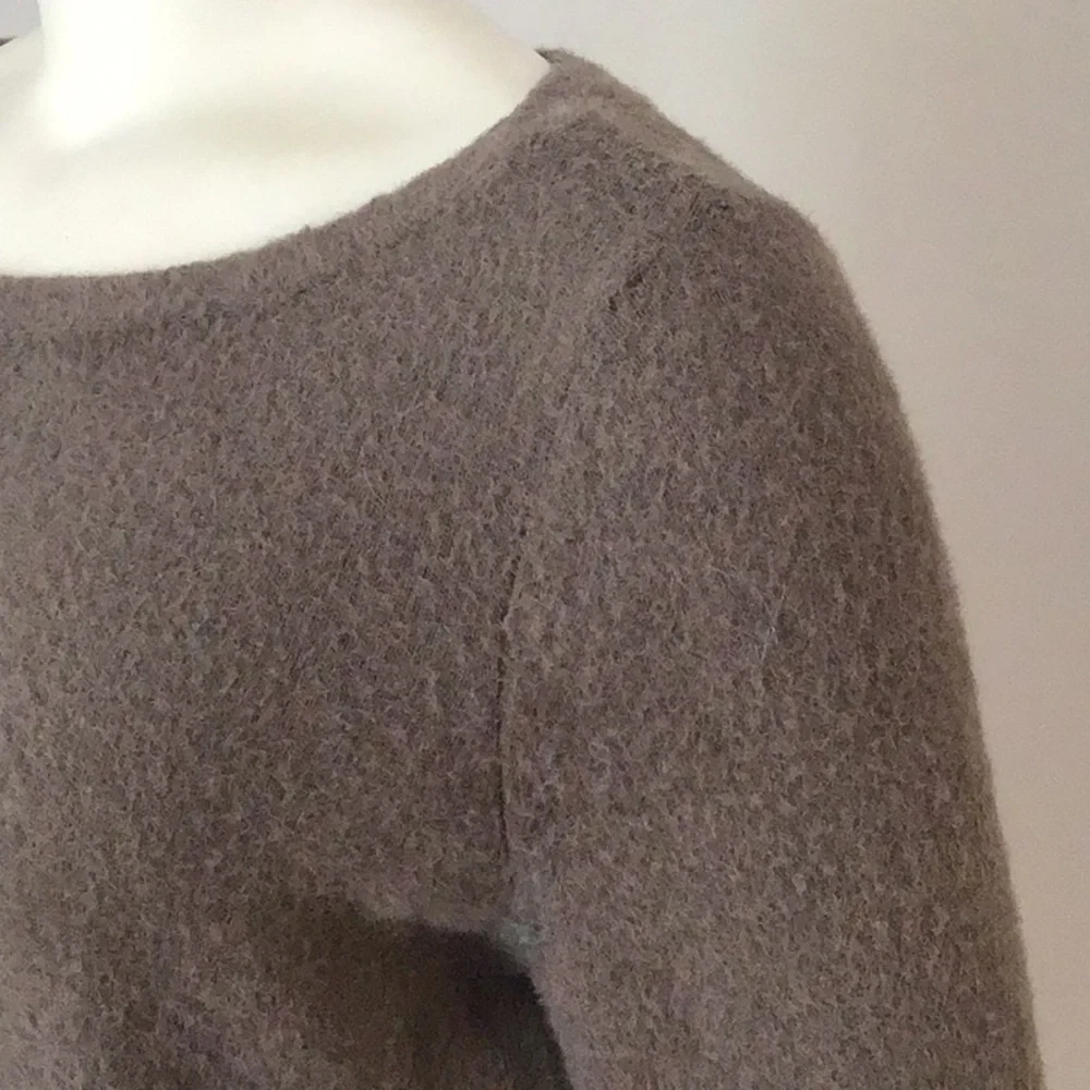Chico’s Taupe Fuzzy Sweater - Picture 5 of 11